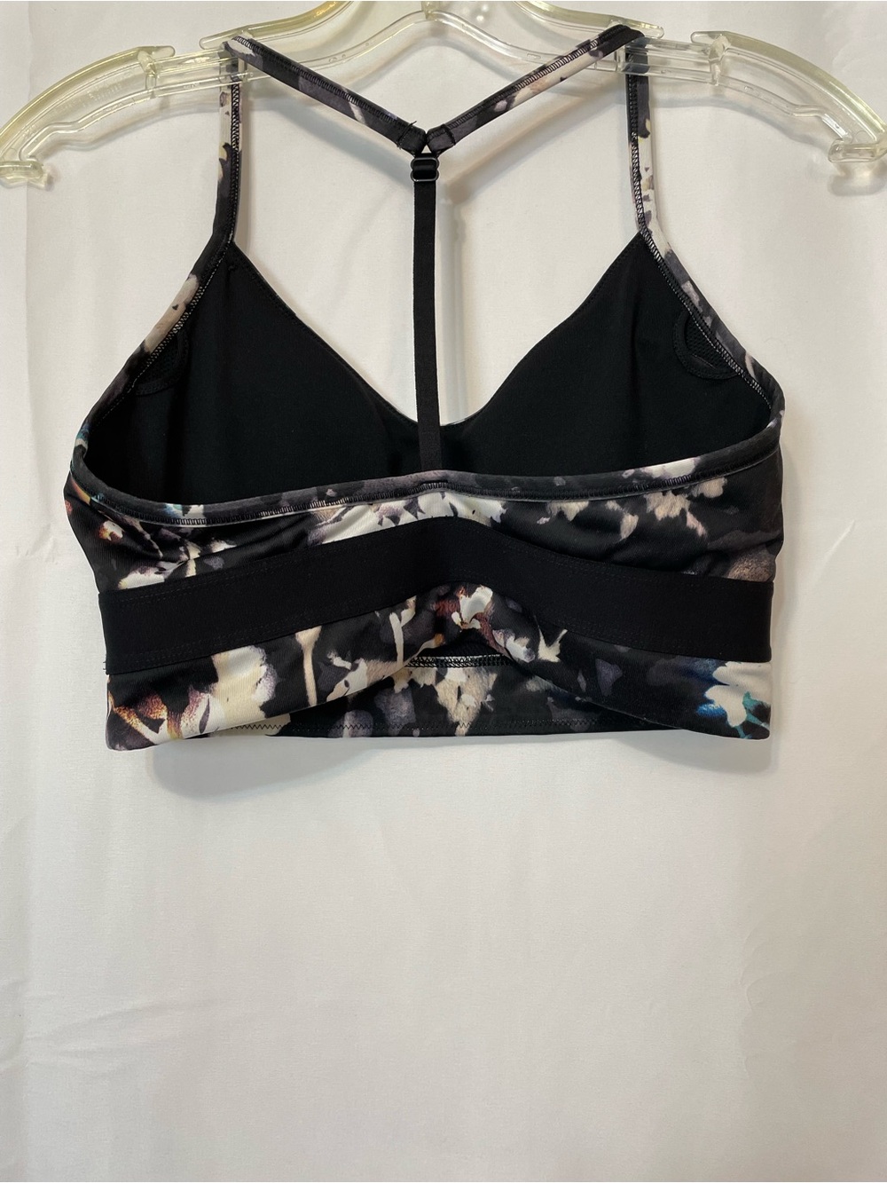 Nike Floral Print Strappy Sports Bra Black/multi-color Women’s Medium - Picture 4 of 4